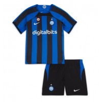 Inter Milan Fußballbekleidung Heimtrikot Kinder 2022-23 Kurzarm (+ kurze hosen)